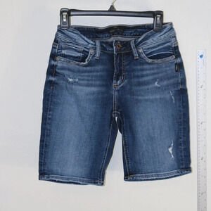 Silver Jeans Shorts, denim, distressed size large